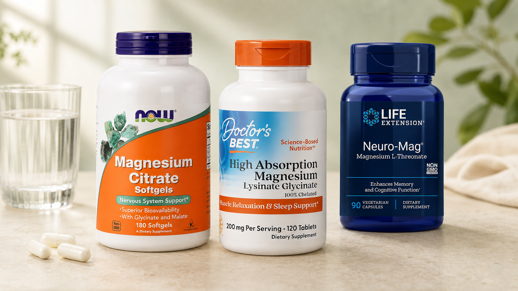 Magnésio citrato, glicinato e L-treonato importados dos Estados Unidos disponíveis na Nutrivita Suplementos.