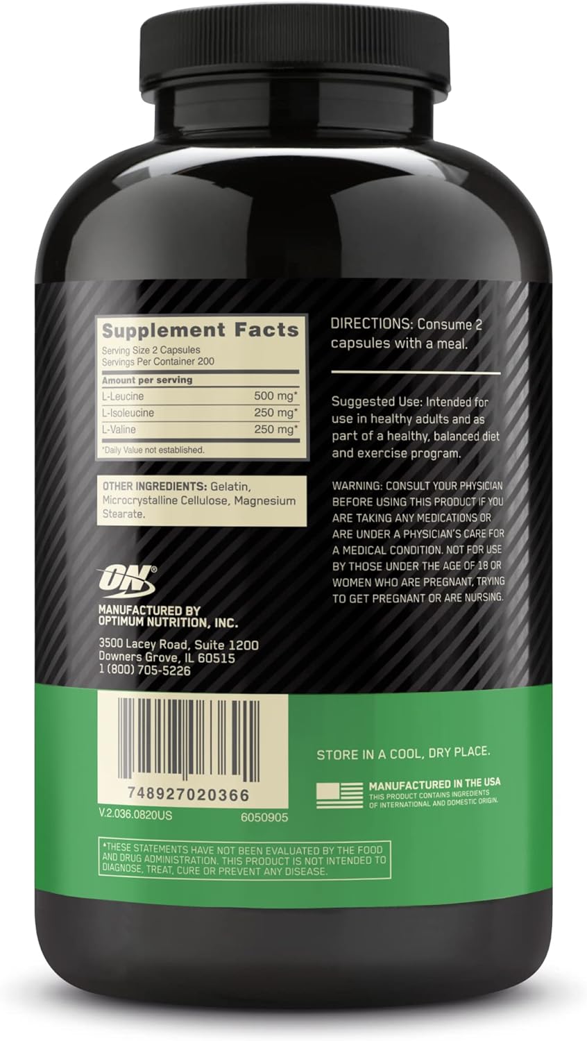 Optimum Nutrition  BCAA 1000 - 400 Capsulas