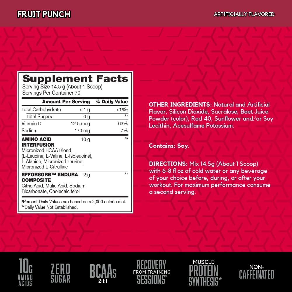 Tabela nutricional BSN Amino X lista de ingredientes e aminoácidos