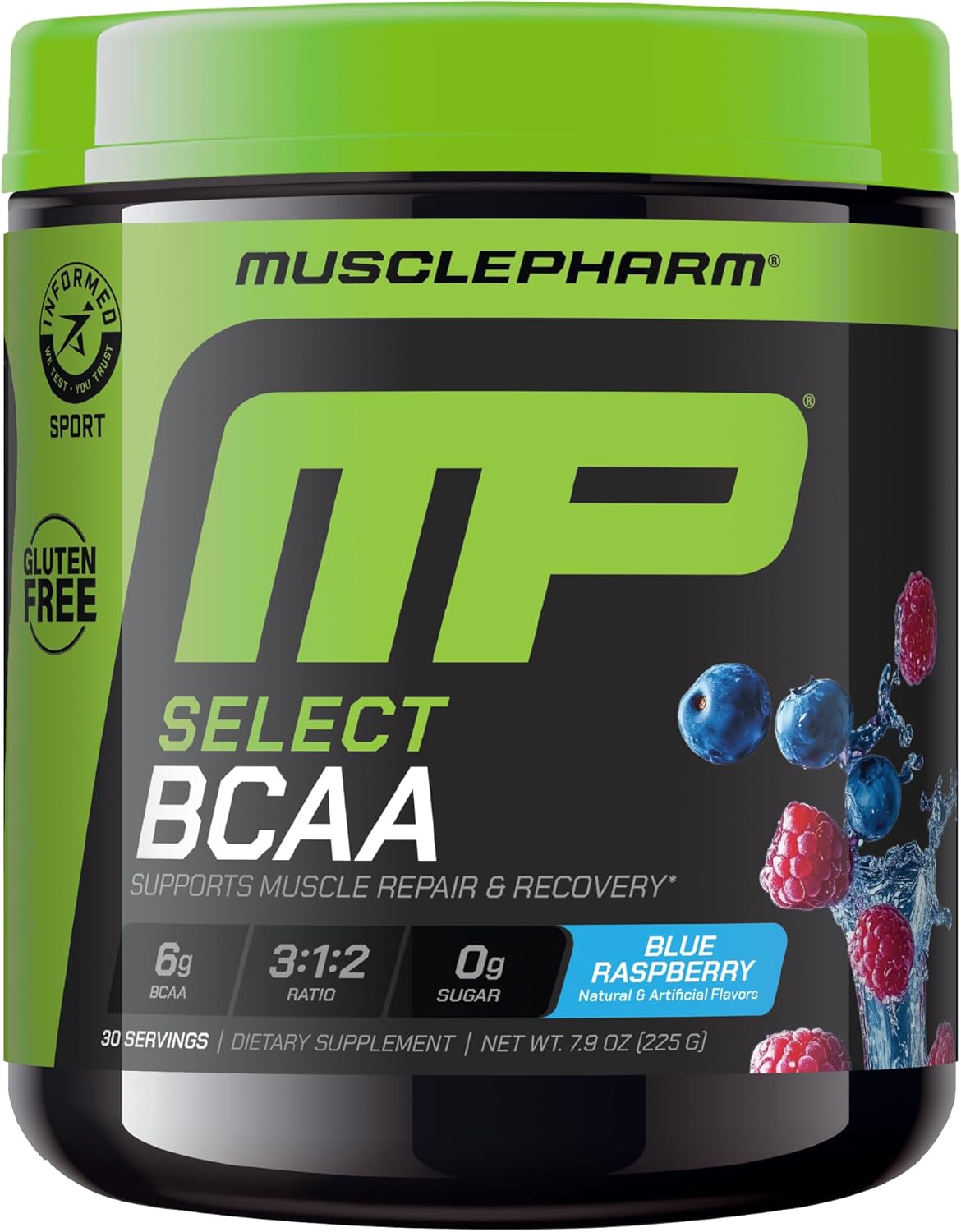 MusclePharm BCAA em Pó Suplemento de Aminoácidos Essenciais, 30 Doses (225 gramas)