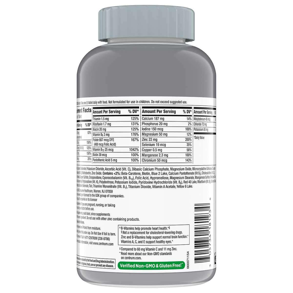 Centrum Silver - Multivitamina para Adultos 50+ (325 Tablets) - NutriVita