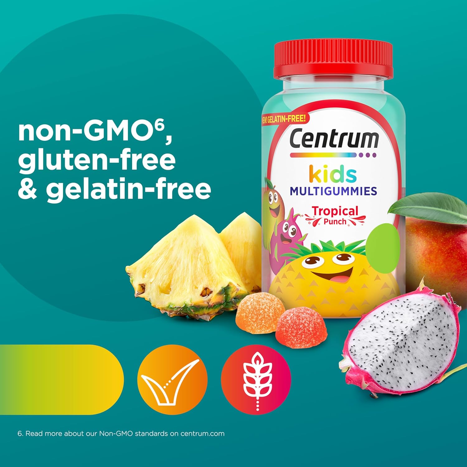 Centrum Kids Gomas Multivitamínicas – Sabor Frutas Tropicais – 150 Gomas