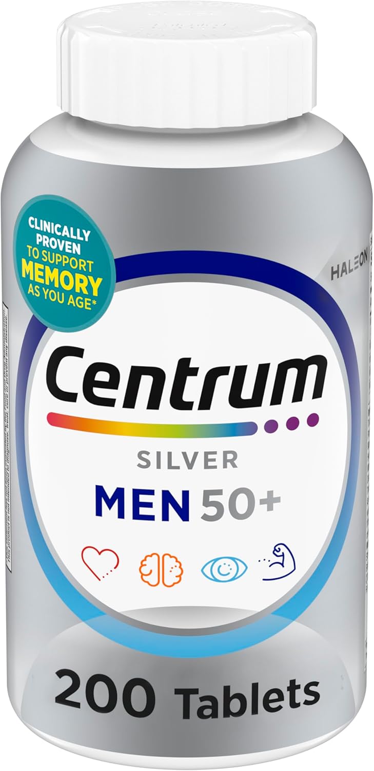Frasco Centrum Silver Men 50+ Importado EUA Multivitamínico