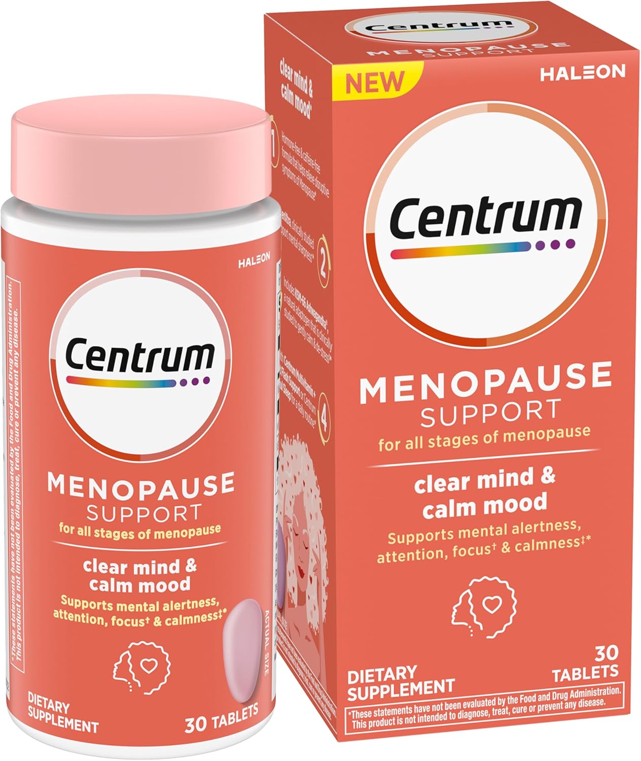 Centrum Clear Mind and Calm Mood – Suporte para Menopausa – 30 Cápsulas