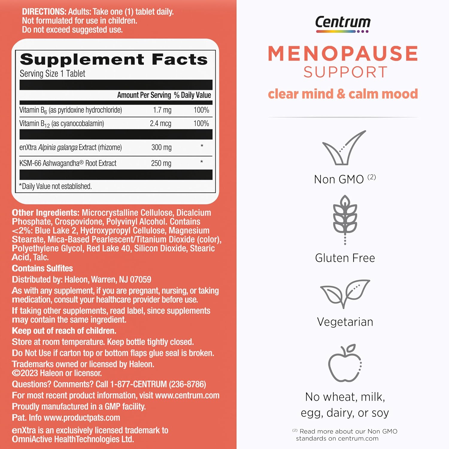 Centrum Clear Mind and Calm Mood – Suporte para Menopausa – 30 Cápsulas