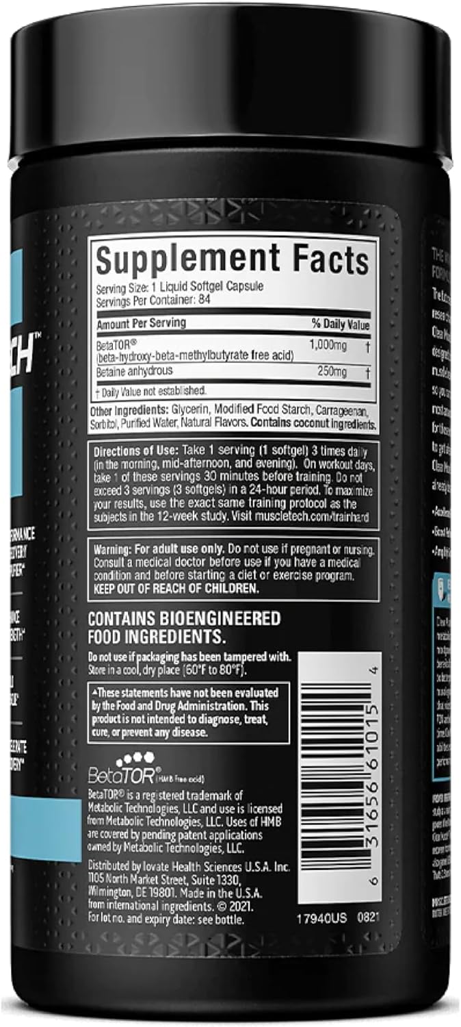 MuscleTech - Clear Muscle HMB 1000 MG 42 Capsulas