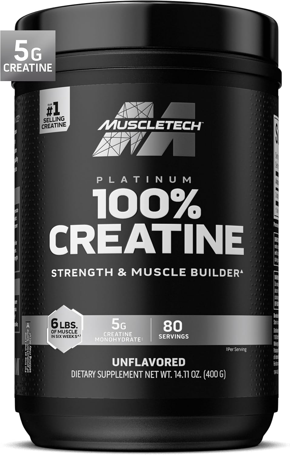Muscletech Creatina Monohidratada em Pó Sem sabor (80 porções)