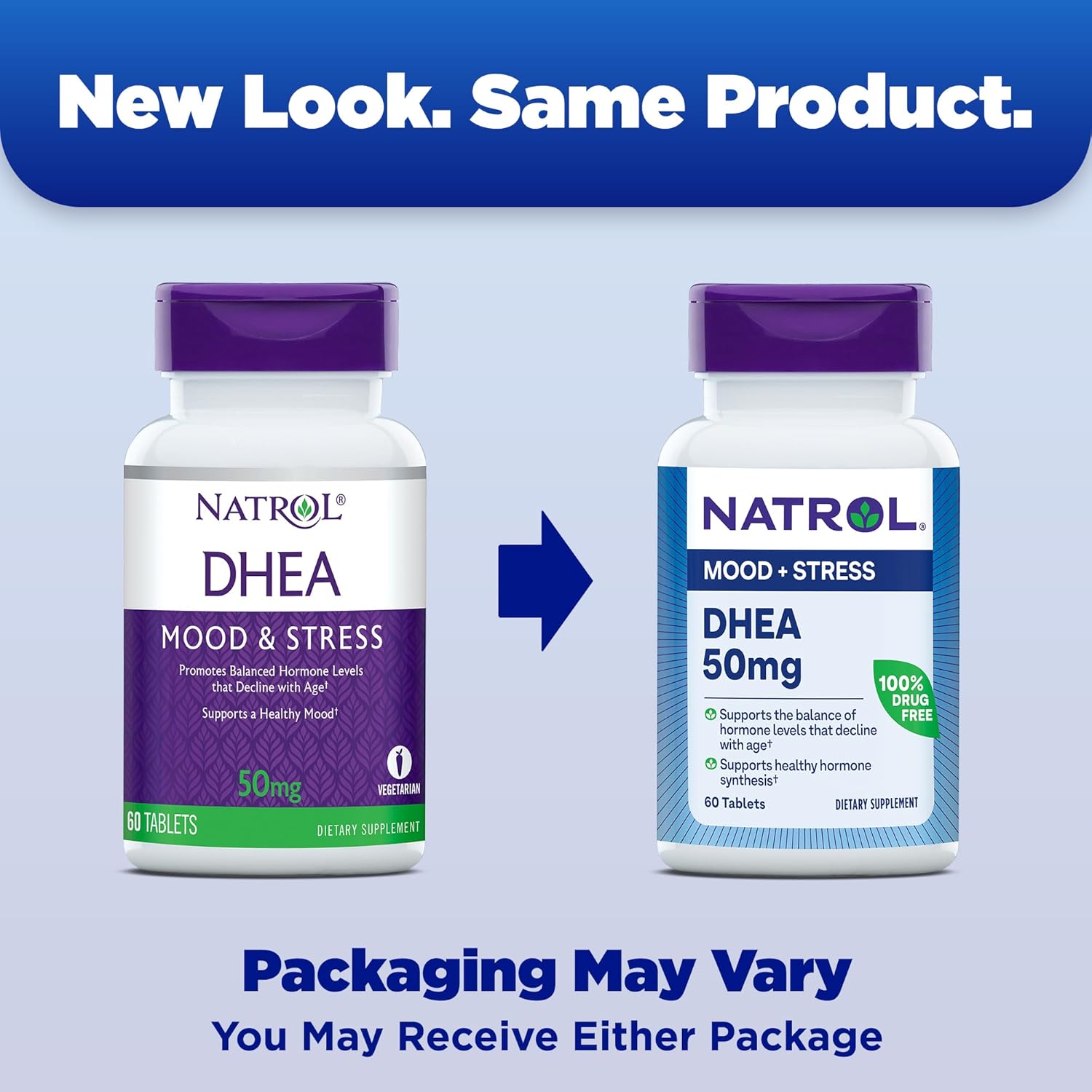 Natrol DHEA 50mg 60 Comprimidos - Últimas Unidades Disponíveis!