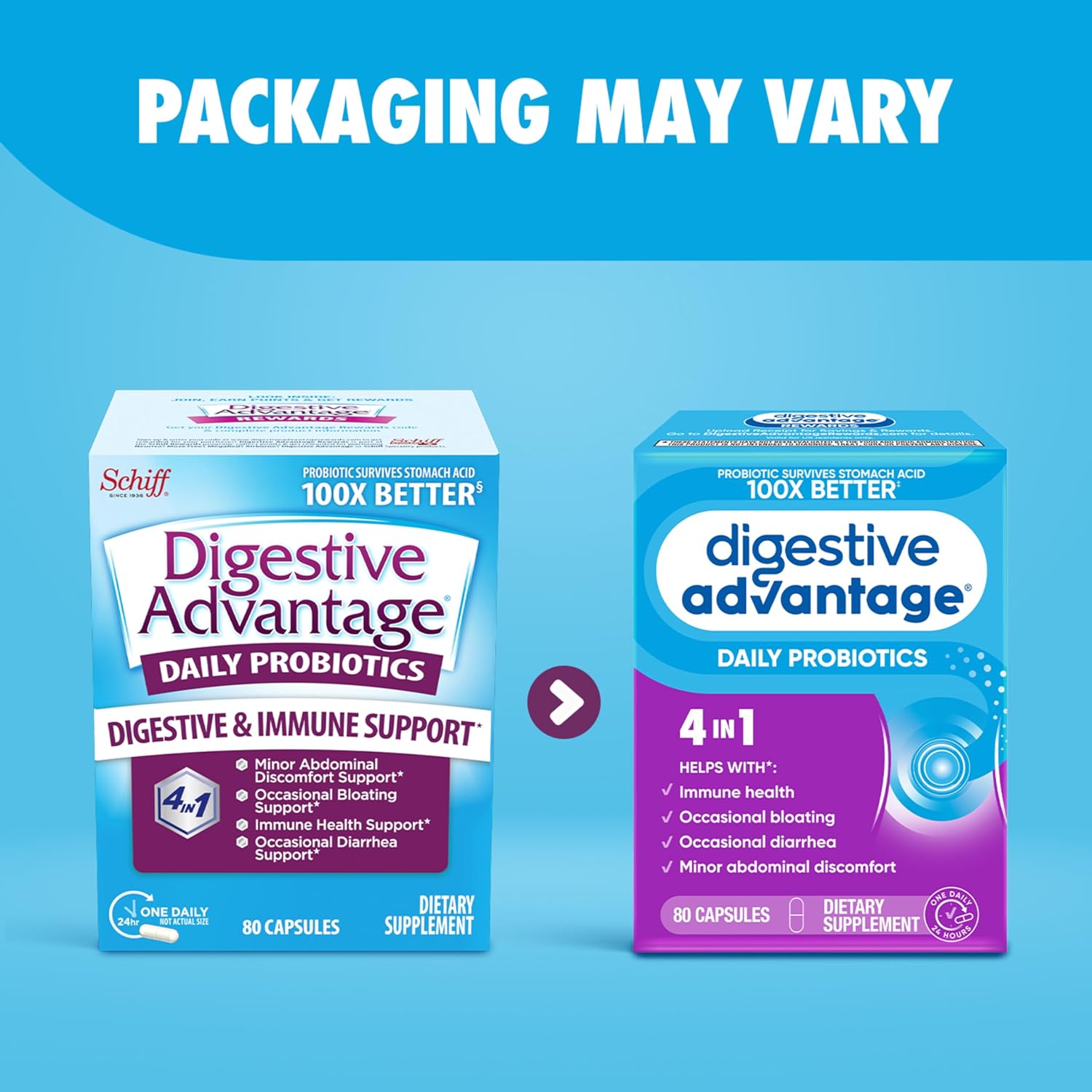 Digestive Advantage Probiótico 80 Capsulas - Suplemento Diário - NutriVita