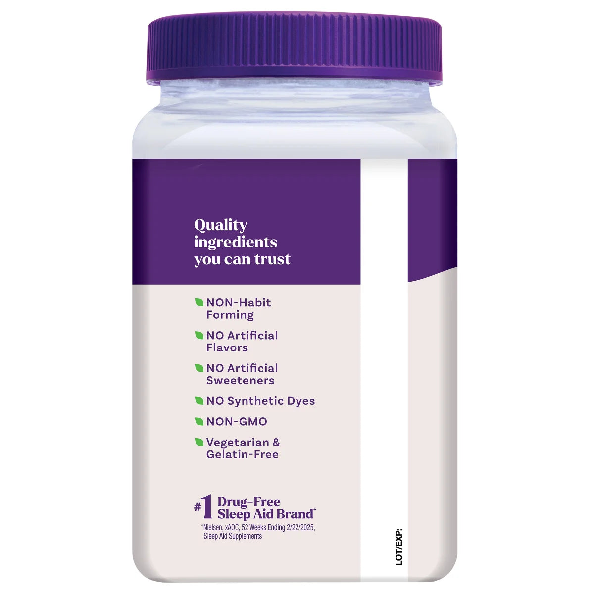 Frasco com 180 gomas mastigáveis de Melatonina Natrol 5mg sabor morango, suplemento para adormecer rápido e melhorar o sono.