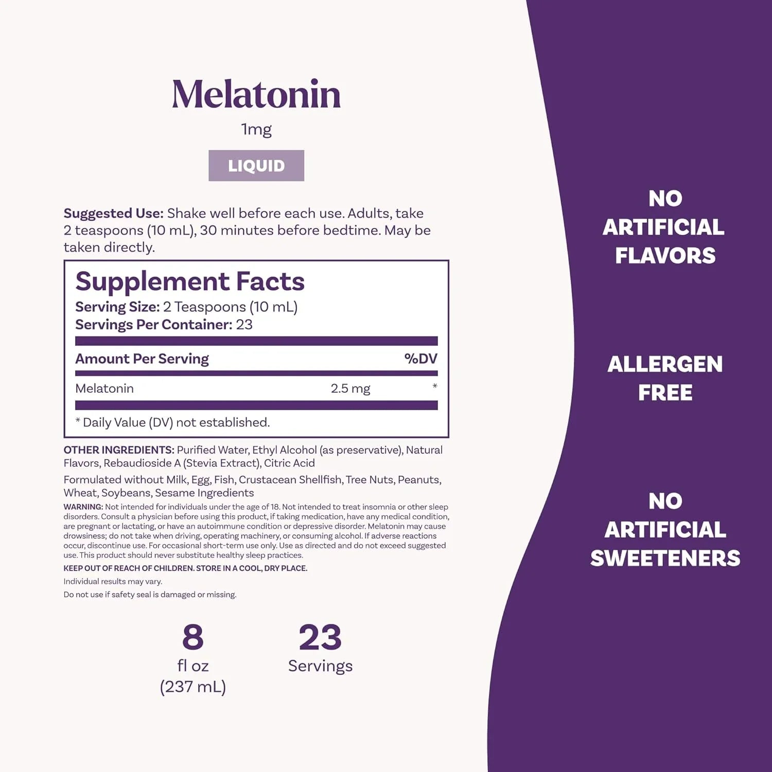 Melatonina líquida Natrol, ajuda você dormir mais rápido e por mais tempo, absorção mais rápida, 100% vegetariano, sabor de frutas vermelhas, 2,5 mg, 8 Fl. Garrafa de Oz