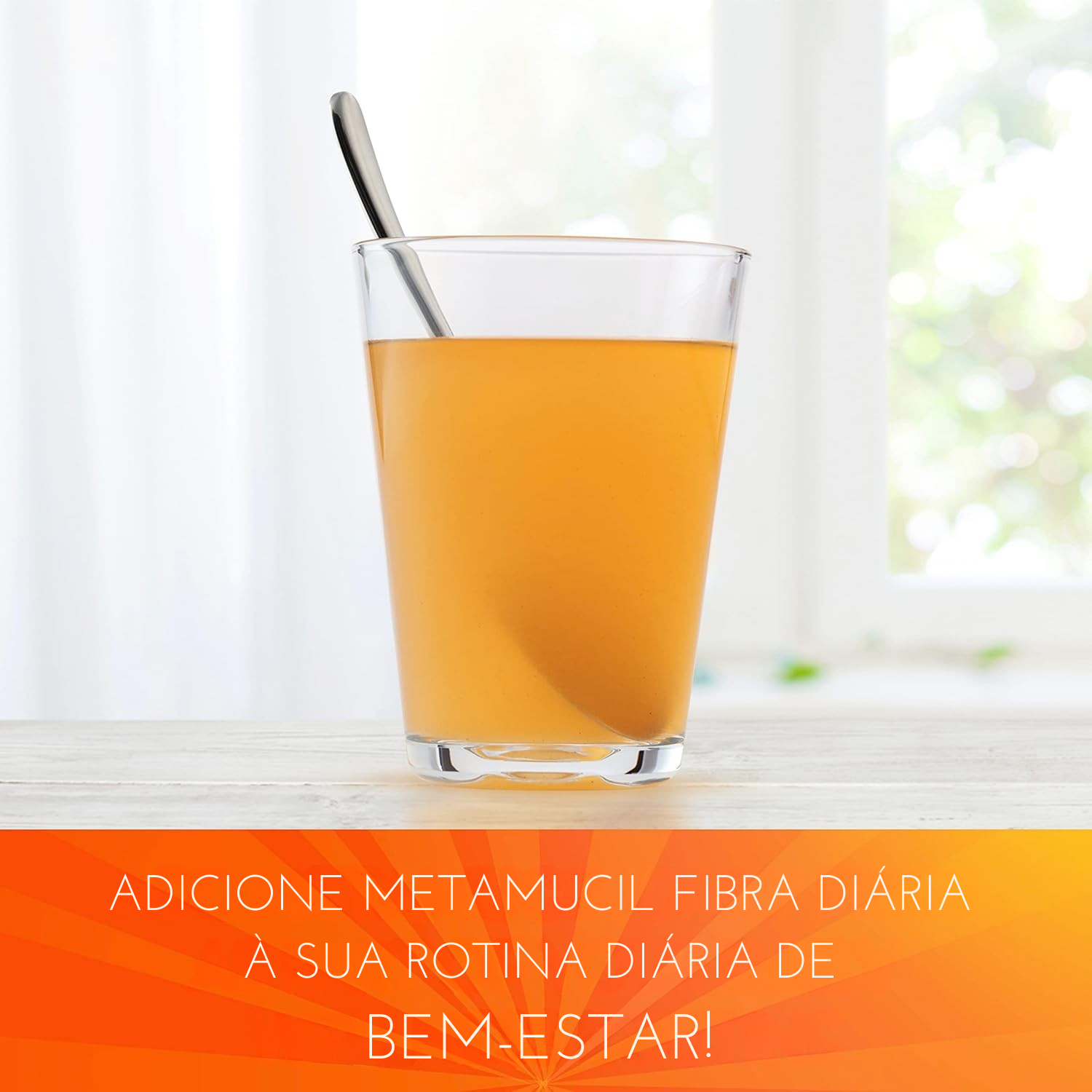 Metamucil Fibra de Psyllium 4 em 1 com Açúcar Real, Sabor Laranja 130 Doses