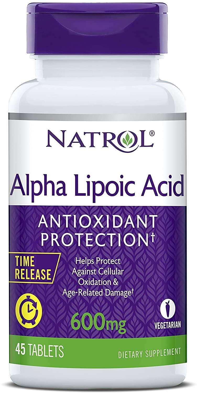 Natrol Alpha Lipoico Acido Tr 600mg, 45 Tablets - NutriVita