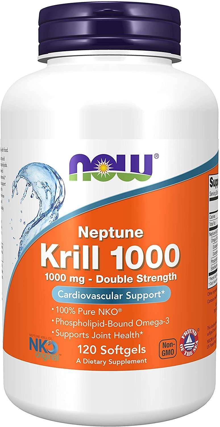 NOW Neptune Óleo de Krill 1000mg - 120 Softgels - NutriVita