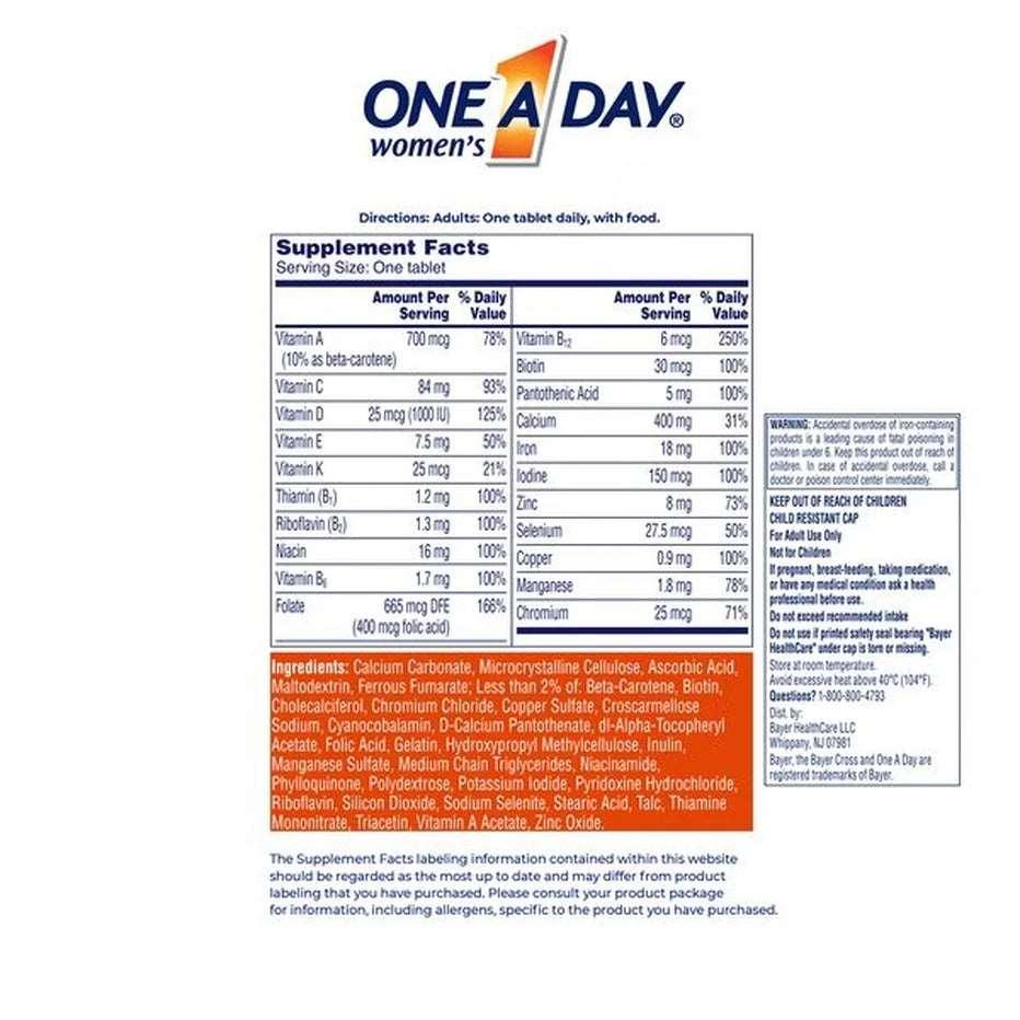 One A Day - Multivitamina para Mulheres com menos de 50 anos, 300 Caps