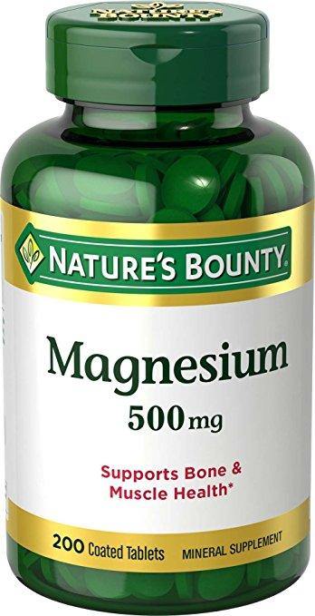 Frasco de Magnésio 500mg Nature's Bounty