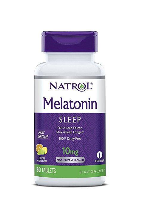 Natrol Melatonina 10mg Rápida Dissolução Citrus Punch 60 Caps - NutriVita