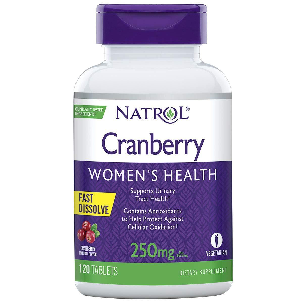 Natrol Cranberry 250 mg, 120 Comprimidos de Dissolução Rápida - NutriVita