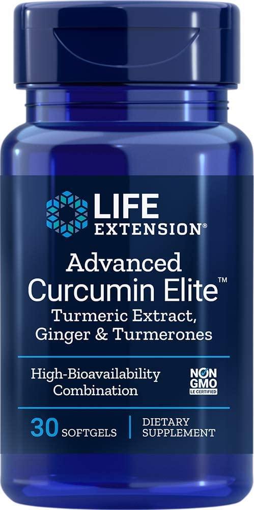 Life Extension Advanced Bio-Curcumina com Gengibre e Turmerones, 30 Softgels - NutriVita