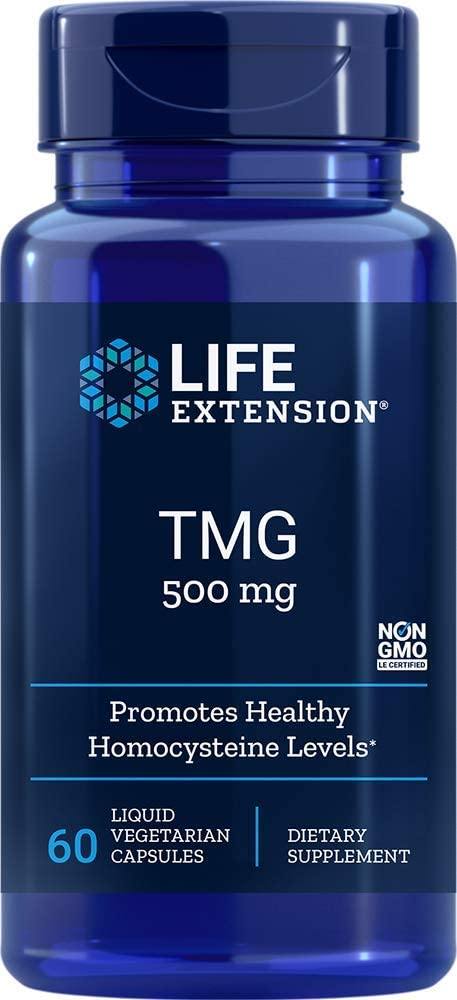 Life Extension TMG 500 mg, 60 Capsulas vegetarianas
