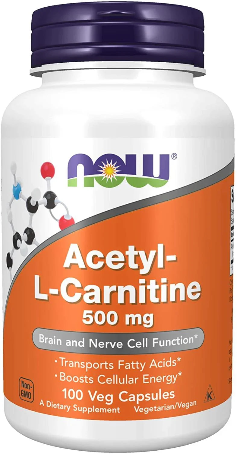 NOW Acetil-L-Carnitina 500mg 100 Caps