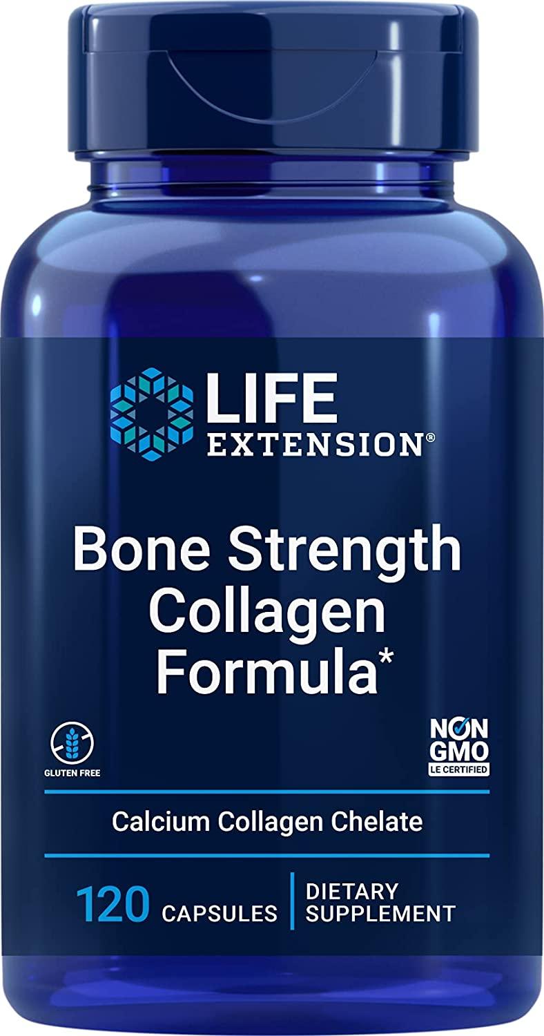 Life Extension Bone Restore com Colageno, Koact Cálcio 120 Capsulas - NutriVita