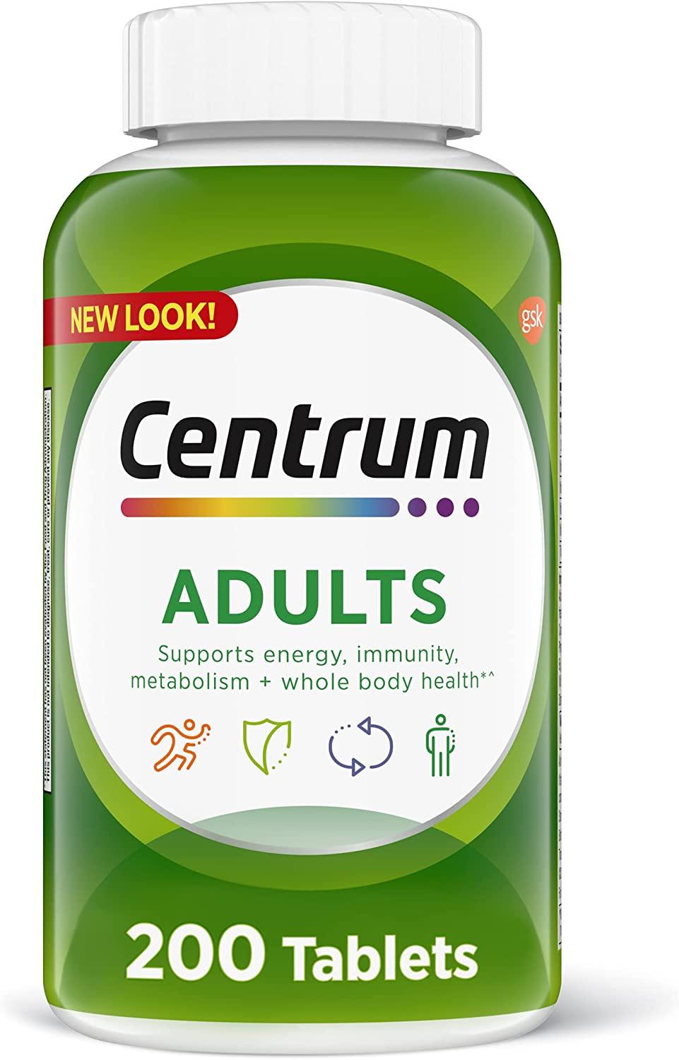 Centrum Adultos Multivitamina 200 Tablets - NutriVita