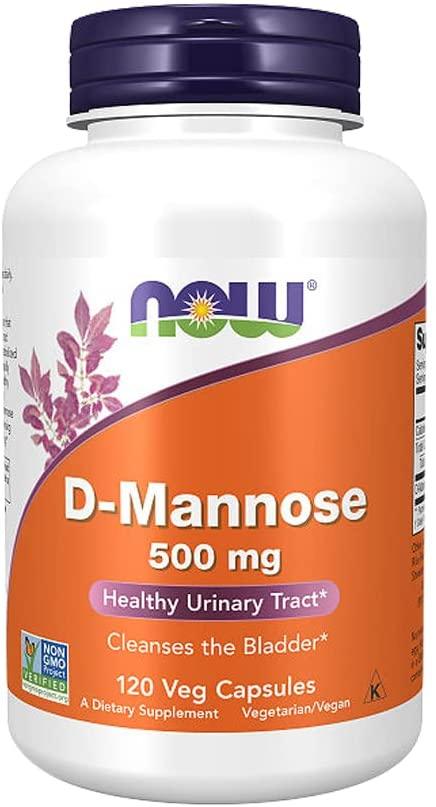 NOW Foods D-Mannose 500 mg 120 Veg Capsulas - NutriVita