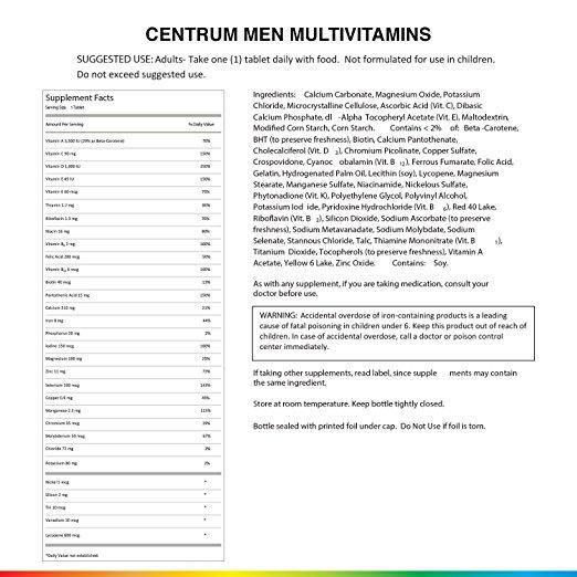 Centrum - Multivitamina para Homens (250 Caps) - NutriVita