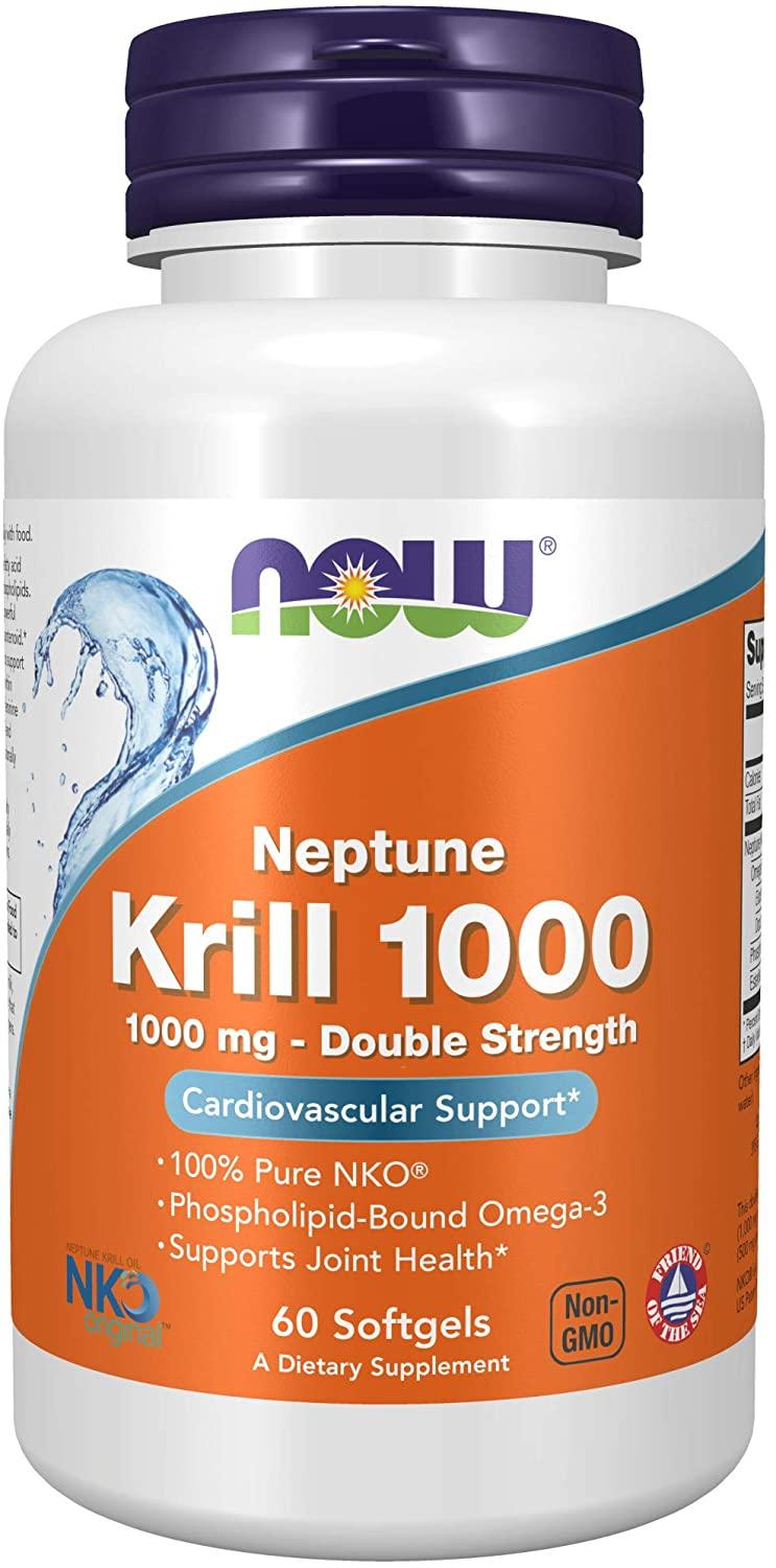 NOW Neptune Óleo de Krill 1000mg - 60 Softgels - NutriVita