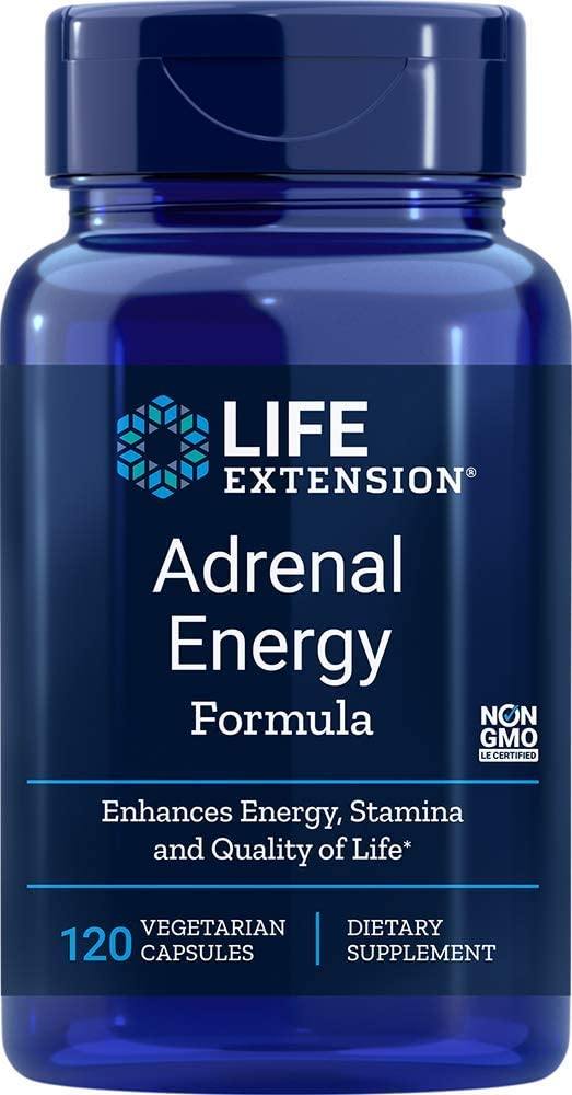 Life Extension Adrenal Energy Formula, 120 Veggie Caps - NutriVita