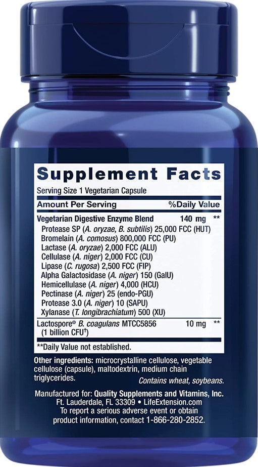 Life Extension Probióticos e Enzimas Super Digestivas 60 Veg Caps - NutriVita