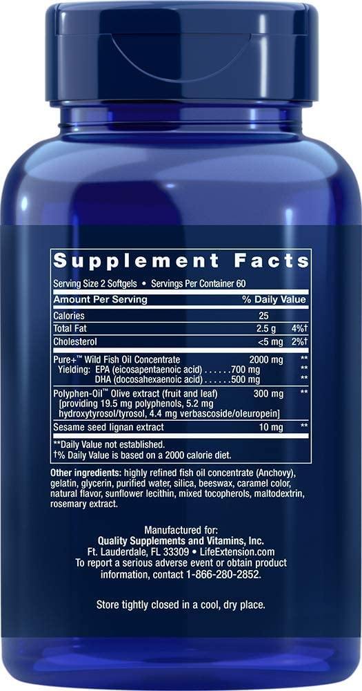 Life Extension Super Omega-3 Plus EPA/DHA 120 softgels - NutriVita