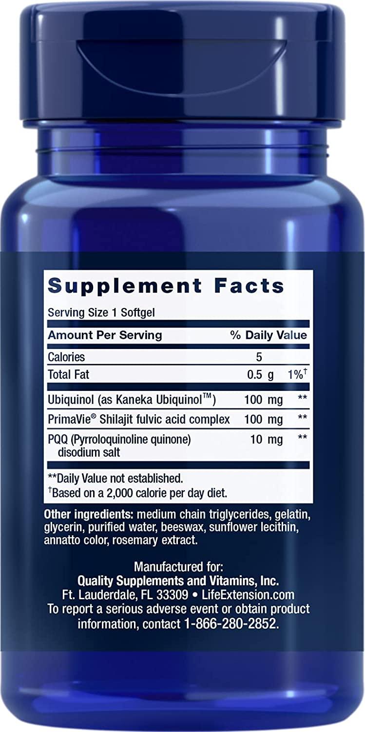 Life Extension Super Ubiquinol CoQ10, 100 mg, 30 Softgels - NutriVita