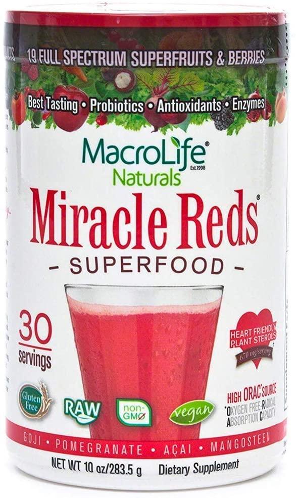 Macro Life Naturals - Miracle Reds Antioxidant Superfood 25 Doses (283 gr) - NutriVita