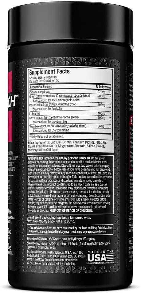 Muscletech - Hydroxycut Hardcore Elite 100 Caps - NutriVita