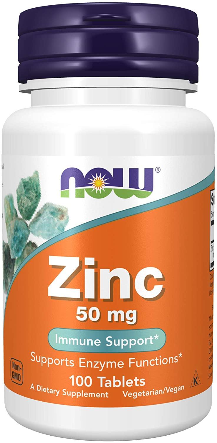 NOW Zinco 50mg,100 Tablets