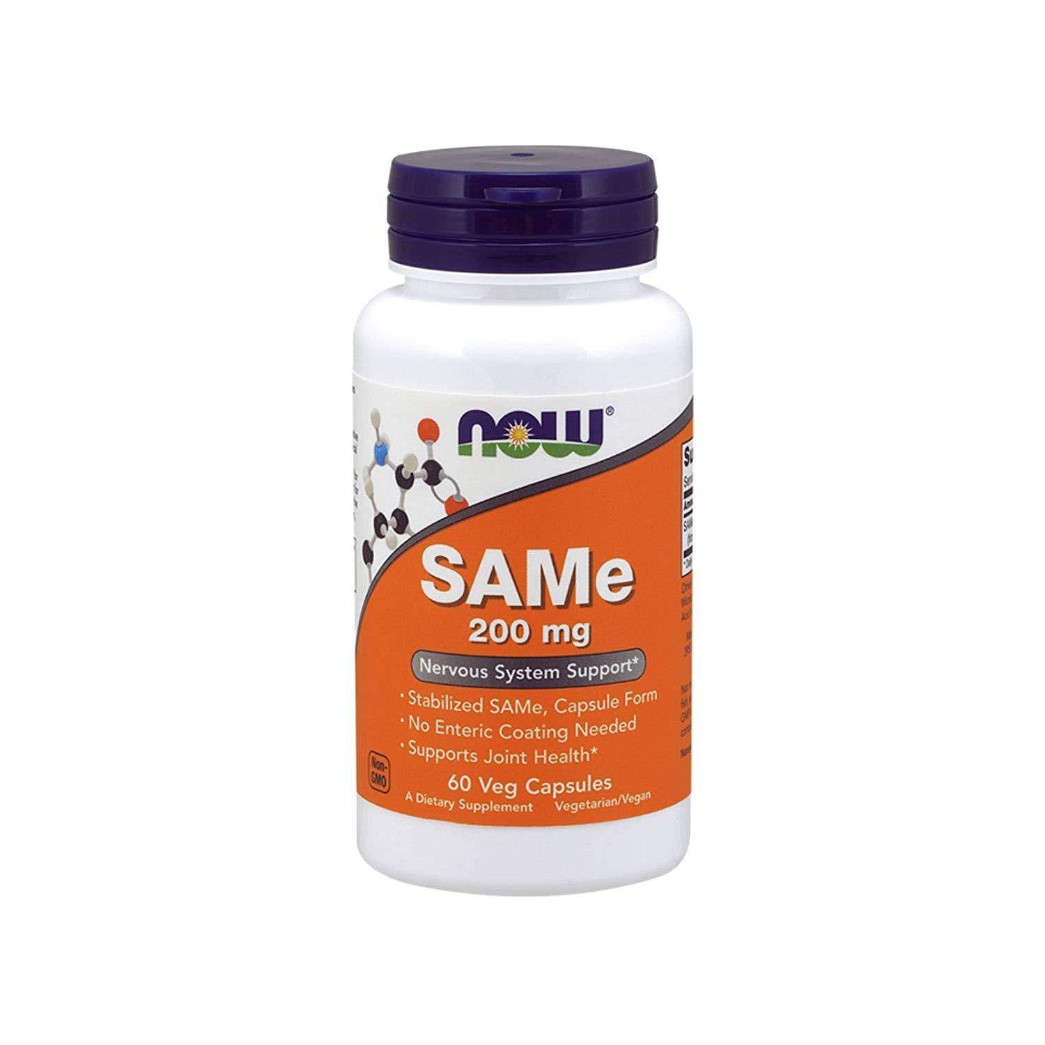 NOW Foods Sam-e 200mg, 60 Veg Capsulas - NutriVita