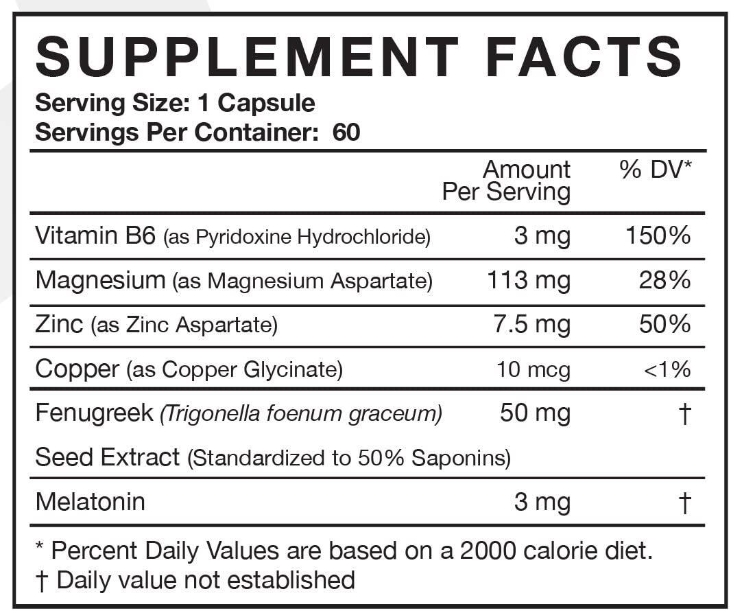 MusclePharm - Z-Core PM 60 capsulas - NutriVita