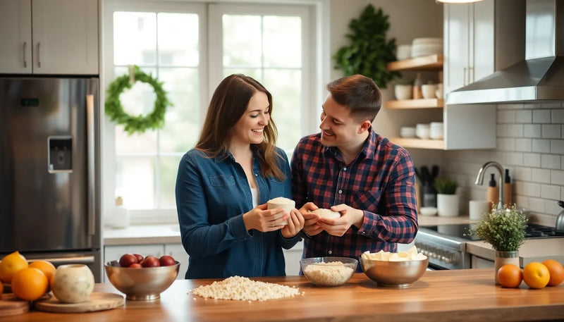 casal tomando fibra psyllium