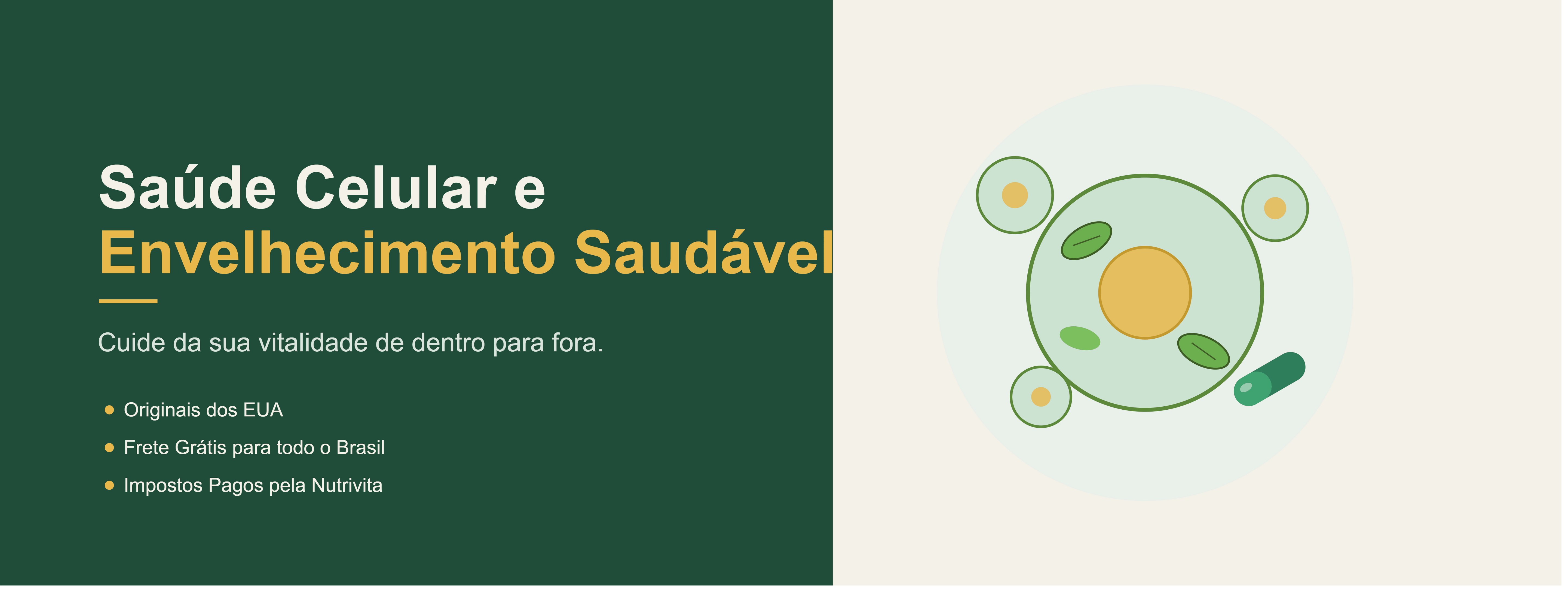 Banner da coleção Saúde Celular da Nutrivita