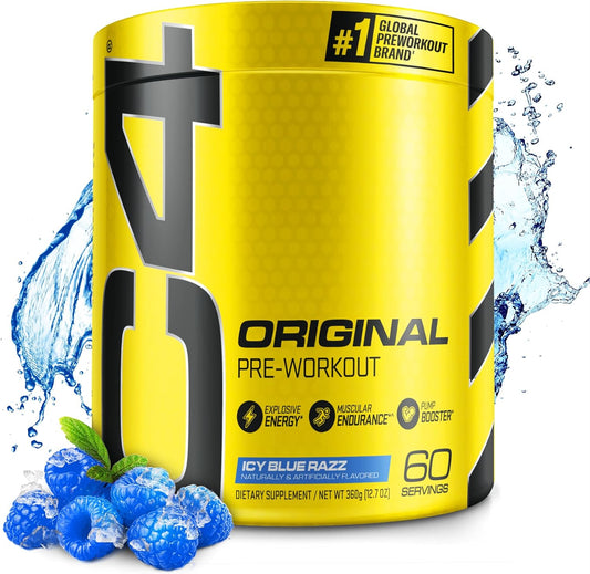 Pote de Cellucor C4 pré-treino importado original com 60 doses, suplemento energético para treino intenso, disponível na Nutrivita com frete grátis para todo o Brasil.