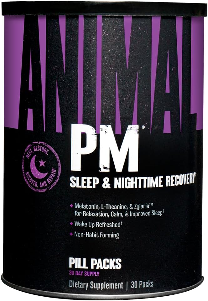Animal PM - Zinco, Magnésio, Vitamina B6, GABA + AKG, Complexo Imunológico e de Recuperação, Sono e Relaxamento, 30 Pílulas.