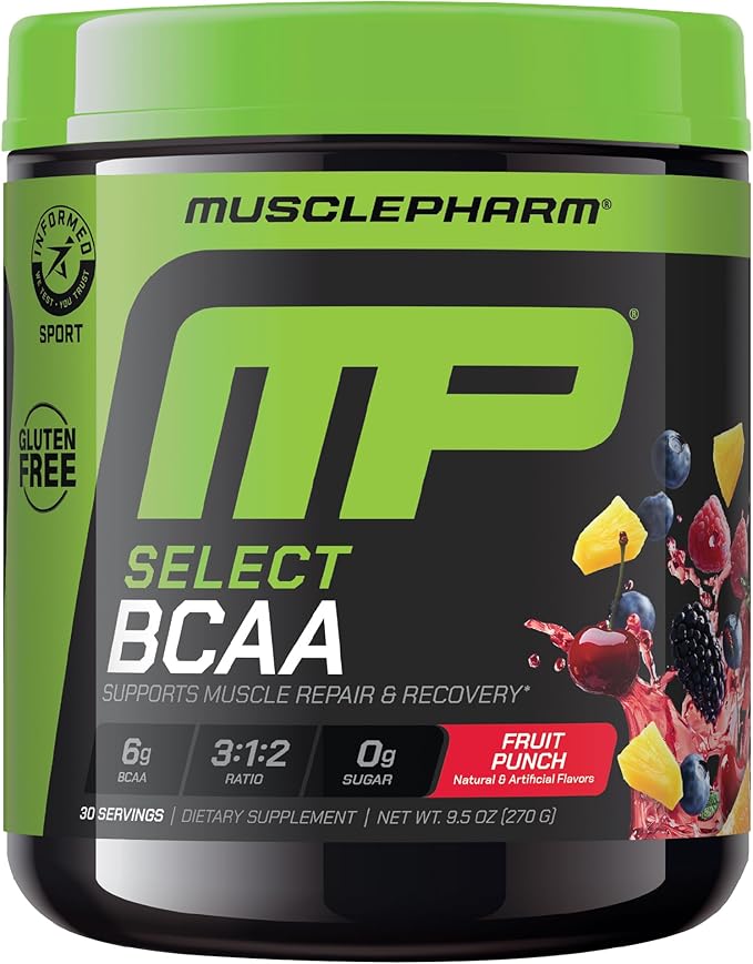 MusclePharm BCAA em Pó Suplemento de Aminoácidos Essenciais, 30 Doses (225 gramas)