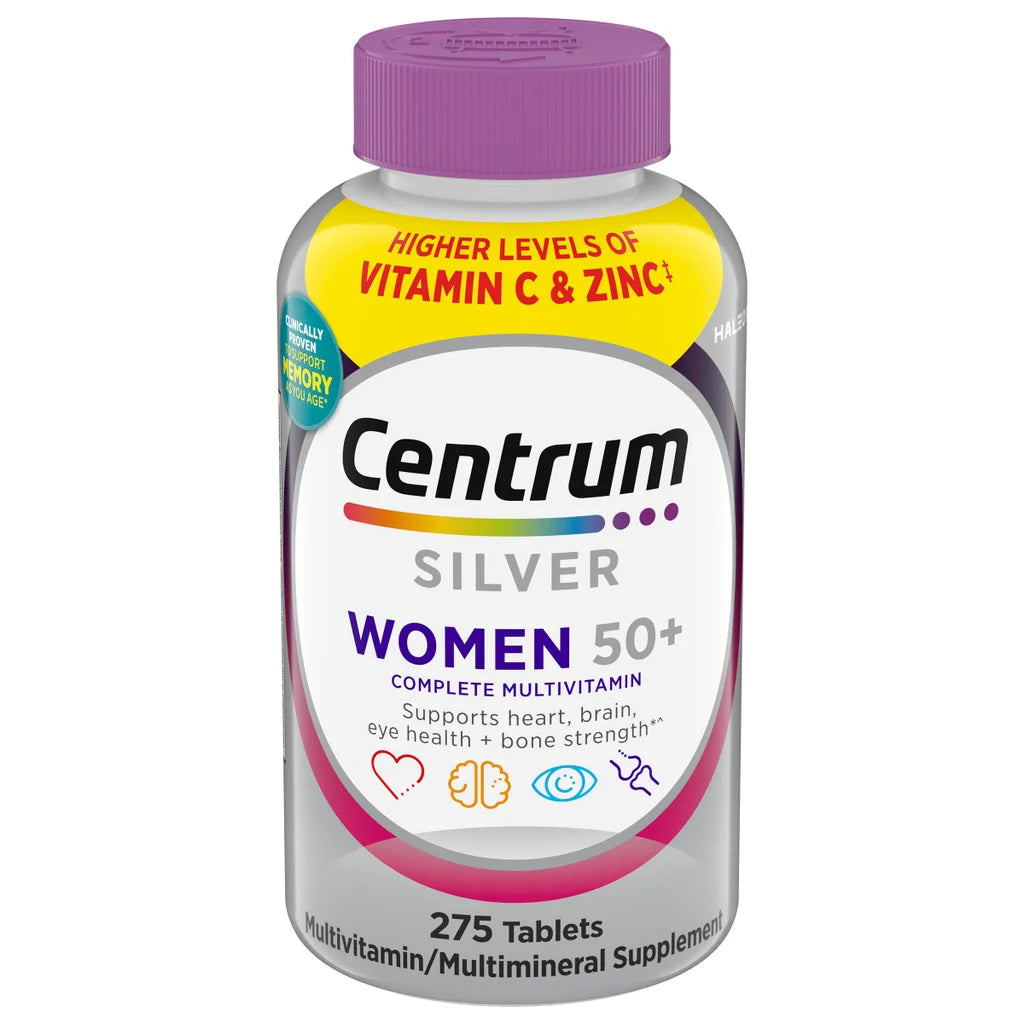 Centrum Silver Women 50+ – Multivitamínico Original para Mulheres com mais de 50 Anos (275 Cápsulas)