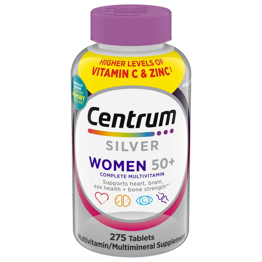 Centrum Silver Women 50+ – Multivitamínico Original para Mulheres com mais de 50 Anos (275 Cápsulas)