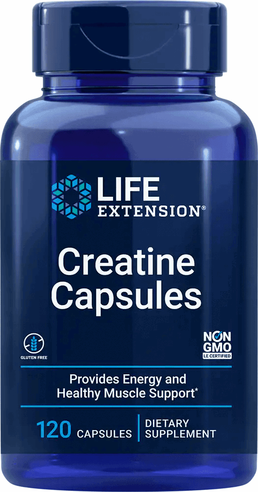 Life Extension Creatina - 120 Cápsulas Vegetarianas - NutriVita