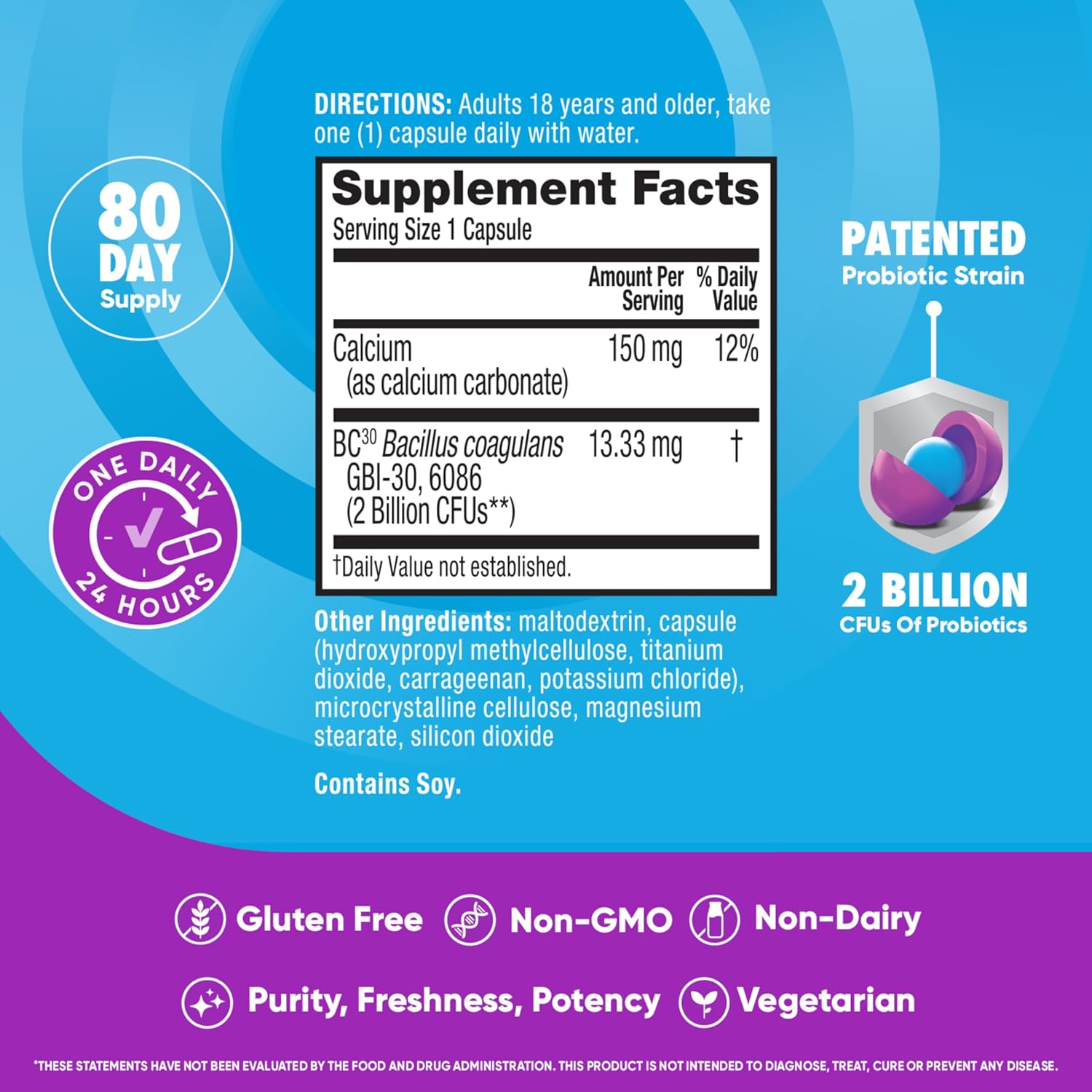 Digestive Advantage Probiótico 80 Capsulas - Suplemento Diário - NutriVita