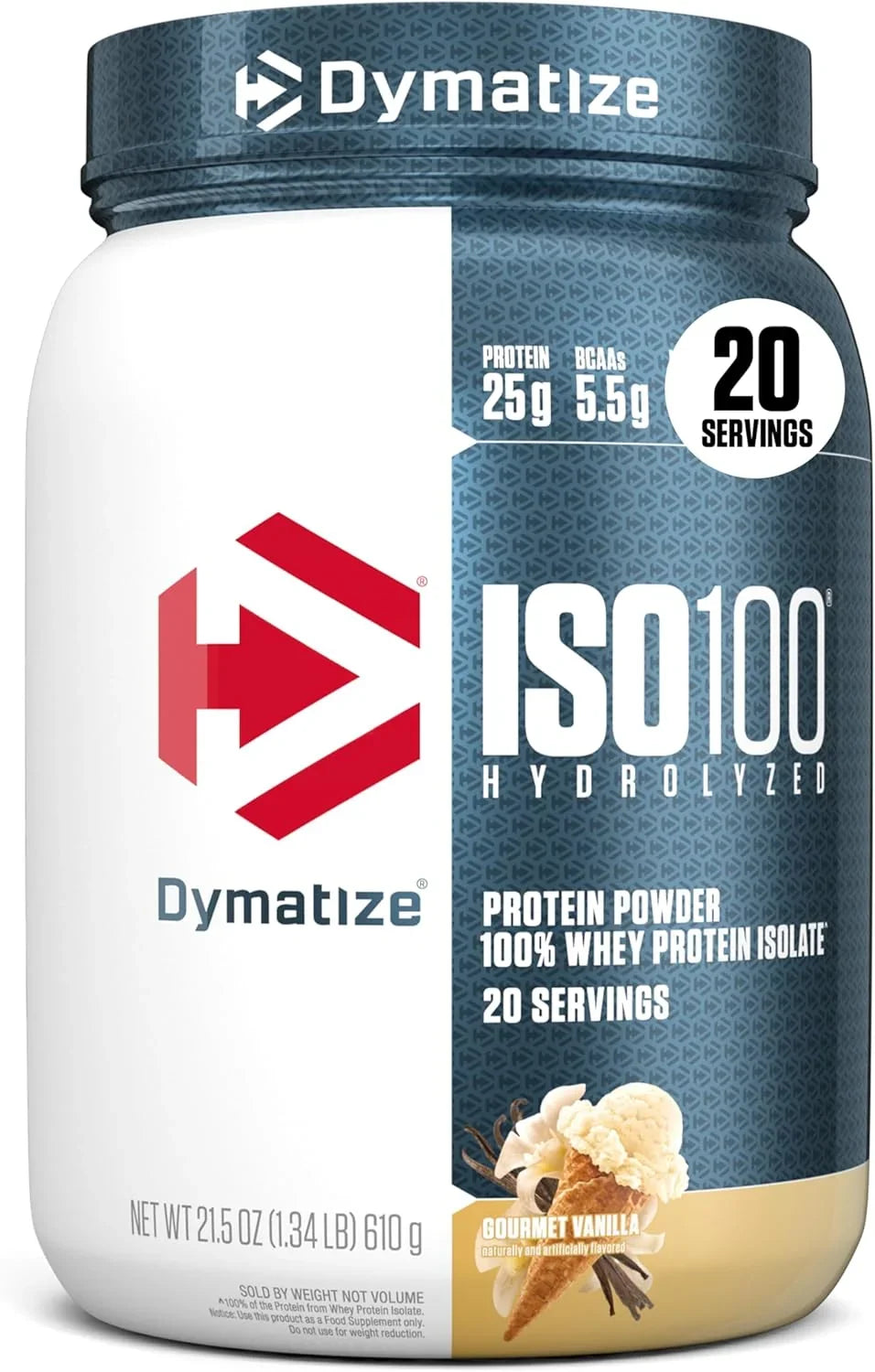 Dymatize ISO100 whey protein isolado Gourmet Vanilla 610 g