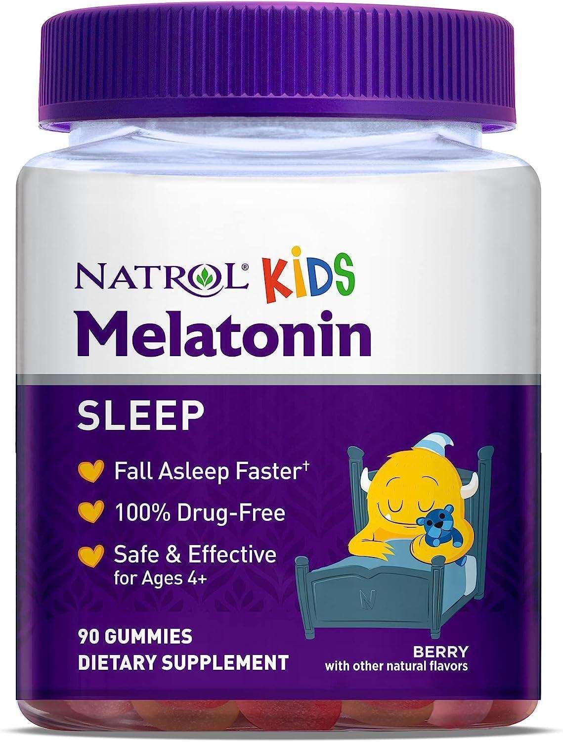 Natrol Melatonina 1mg para Crianças 90 Gomas Sabor Berry - NutriVita